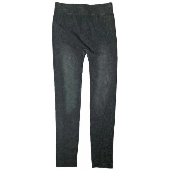 Fit 2 Go Distressed Black Leggings Size L/XL with Front Seam Athleisure Pants - Picture 2 of 5